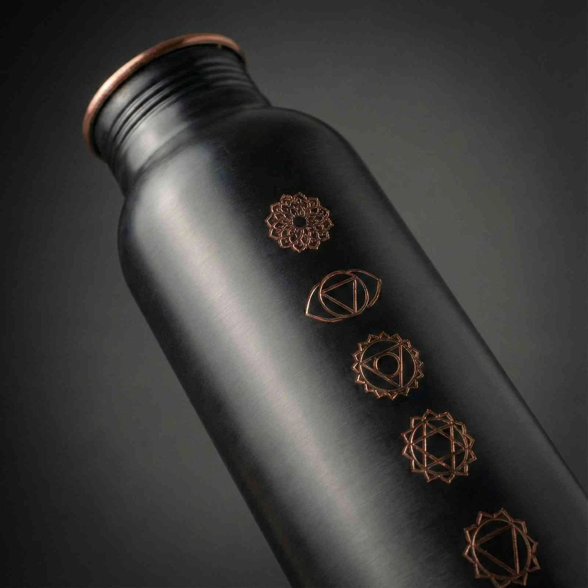 Vintage Chakra Copper Water Bottle – Ayurvedic Design