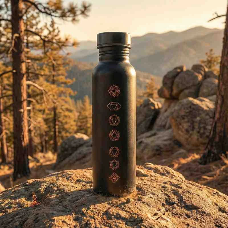 Vintage Chakra Copper Water Bottle – Ayurvedic Design