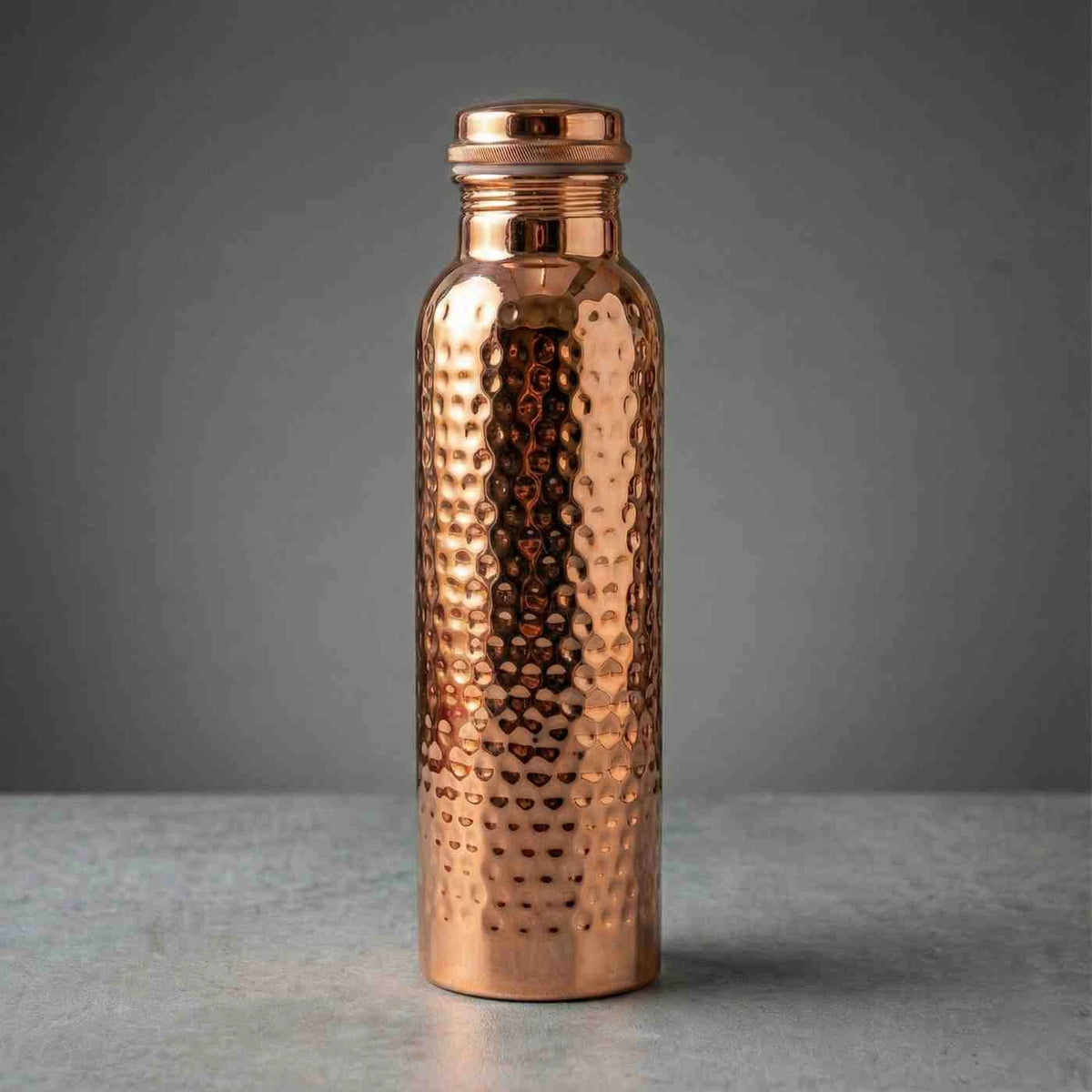 Hammered Pure Copper Water Bottle 900ml