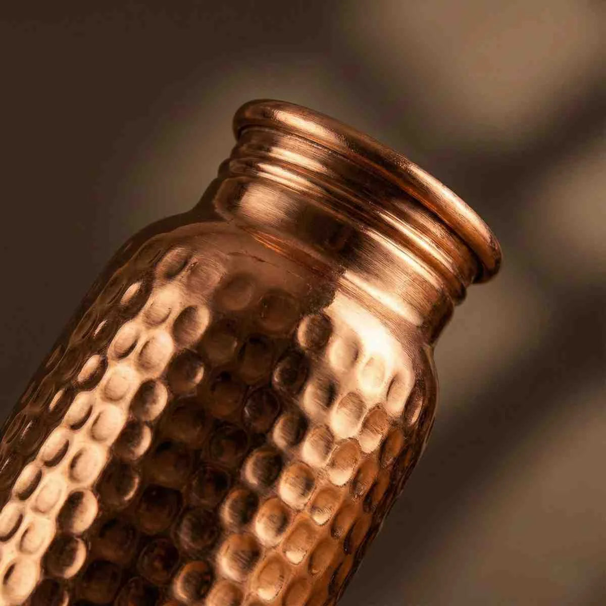 Hammered Pure Copper Water Bottle 900ml